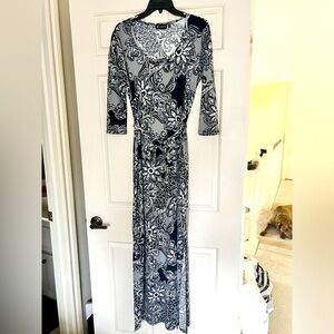 Versona women’s maxi casual dress black/grey sz Med